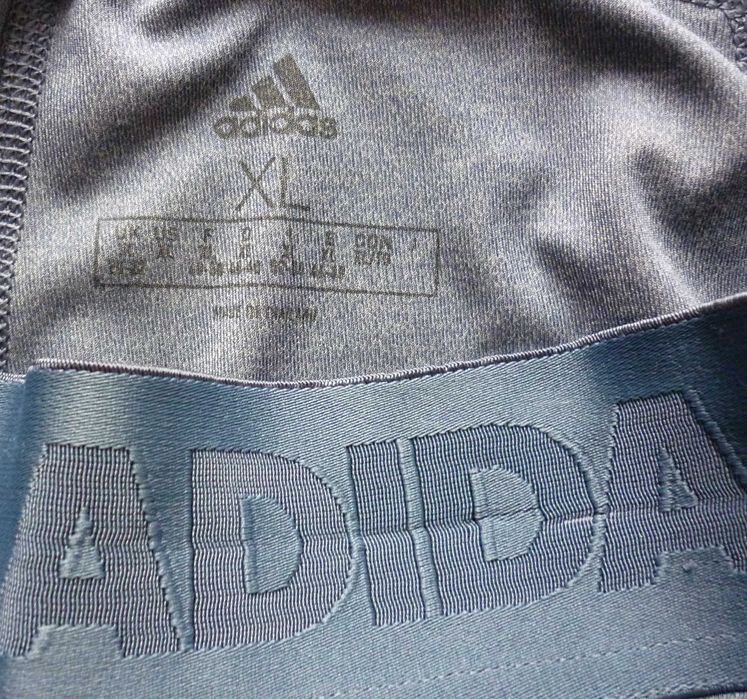 Piękne damskie spodnie legginsy sportowe ADIDAS rozmiar XL szare