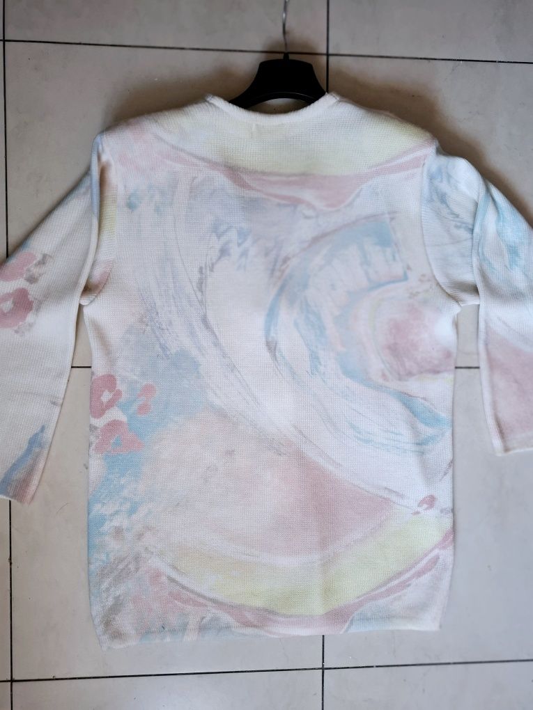 Elegancki nowy kardigan pastelowy rozm. 46/48