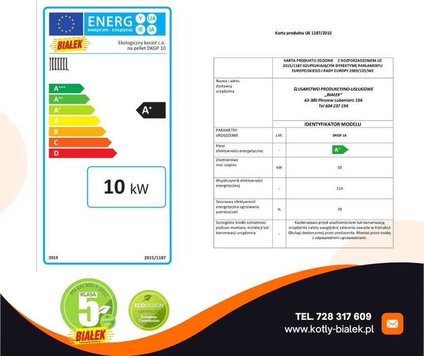 Kocioł na PELLET Palnik Samoczyszczący 10KW do 100M2 5KLASA