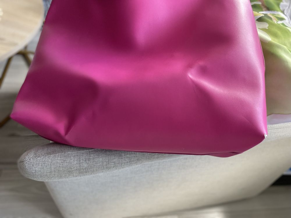 Różowa torebka duża A4 stylowa na ramię torba shopper