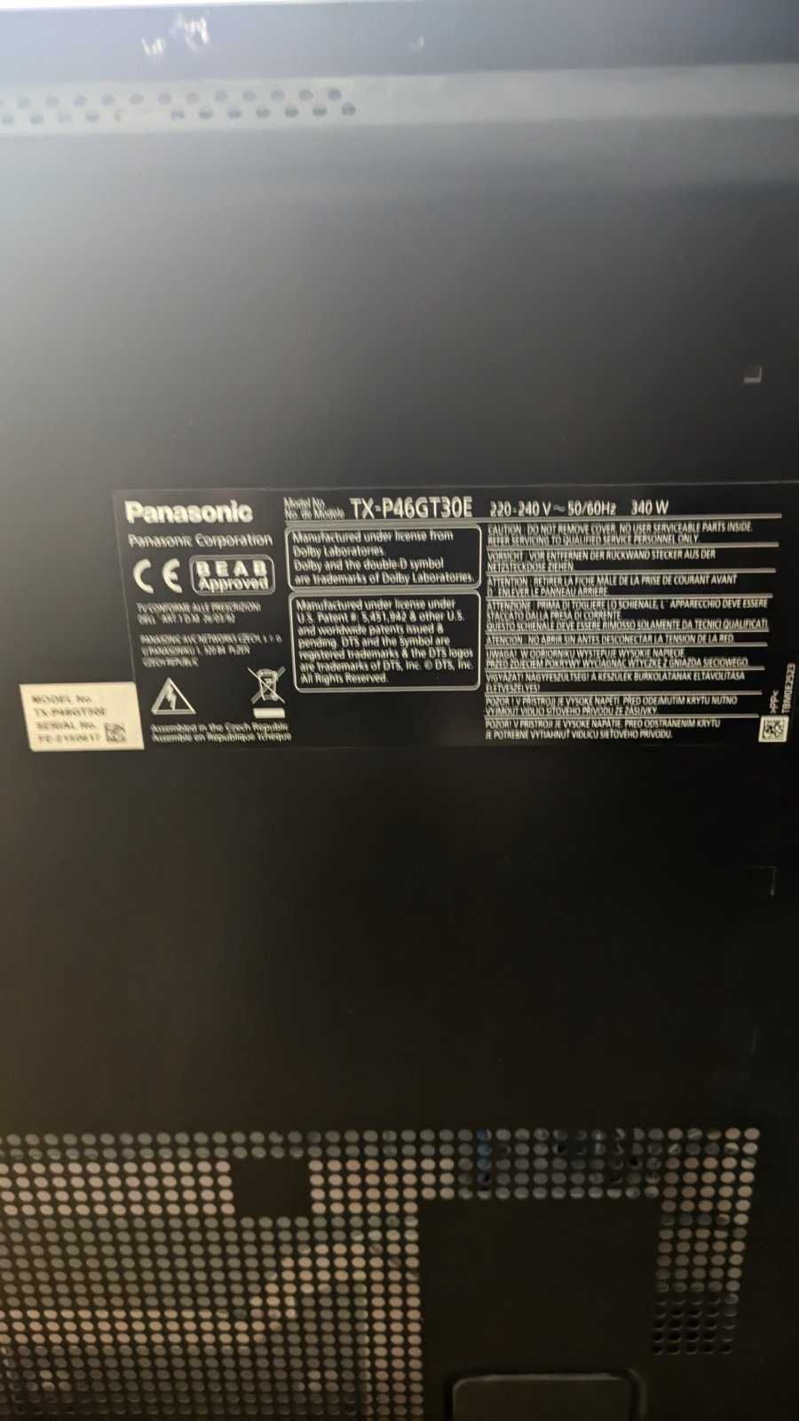 Panasonic tx-p46gt30e