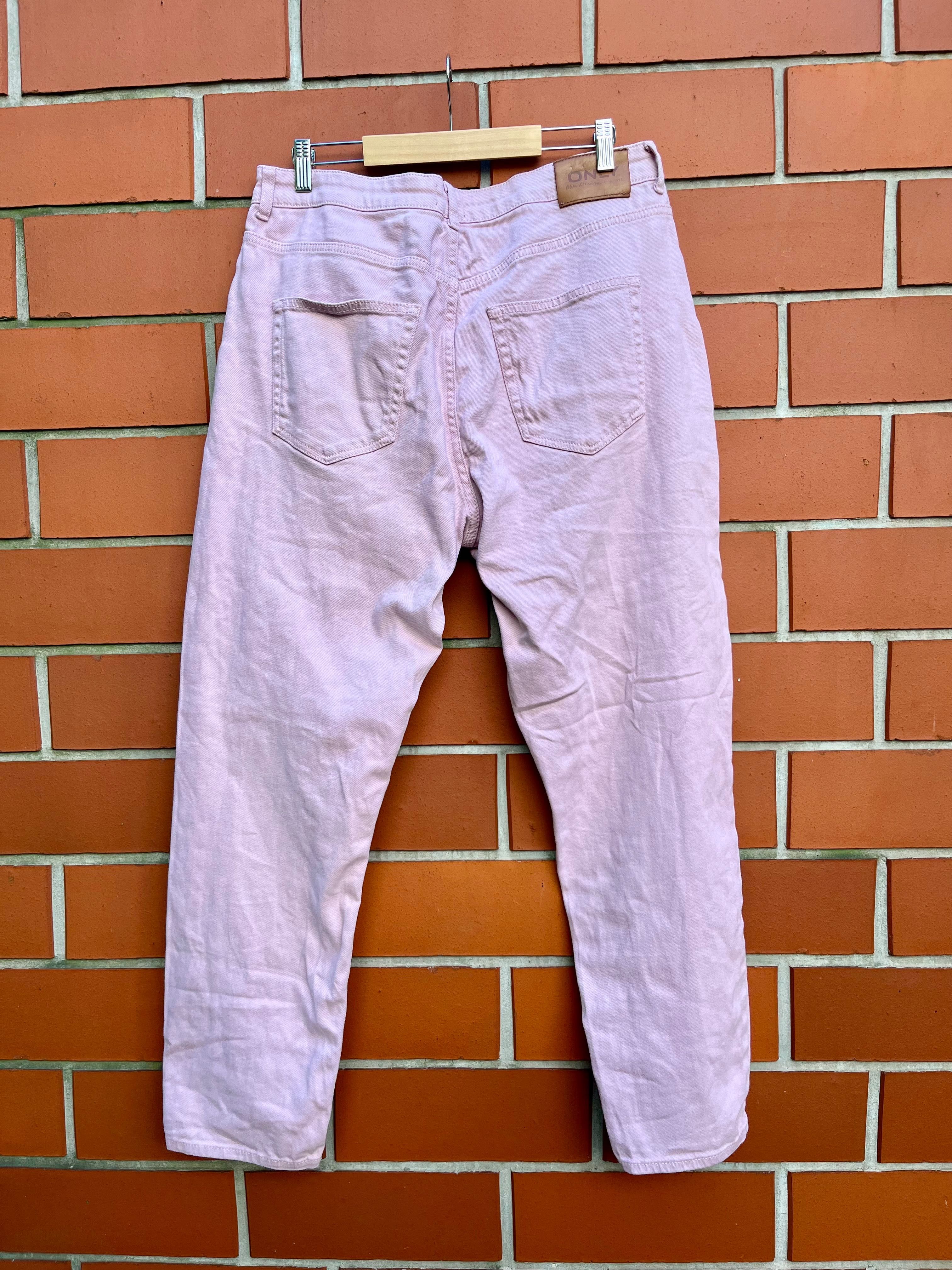 Różowe dżinsy ONLY boyfriend mom jeans