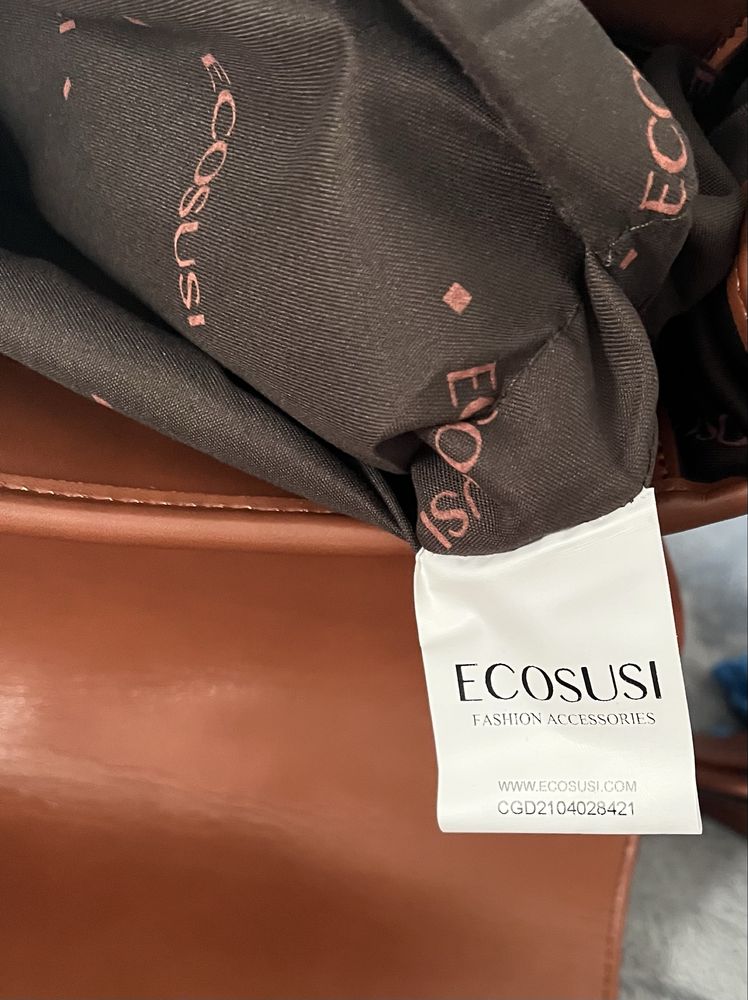 Torba  Ecosusi na ramię Vintage, torba na laptopa do 14 cali z kokardą