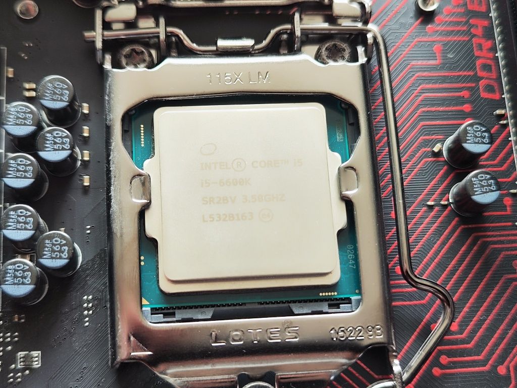 Płyta Z170A + procesor i5 6600K + DDR4 32Gb + chłodzenie wodne H110