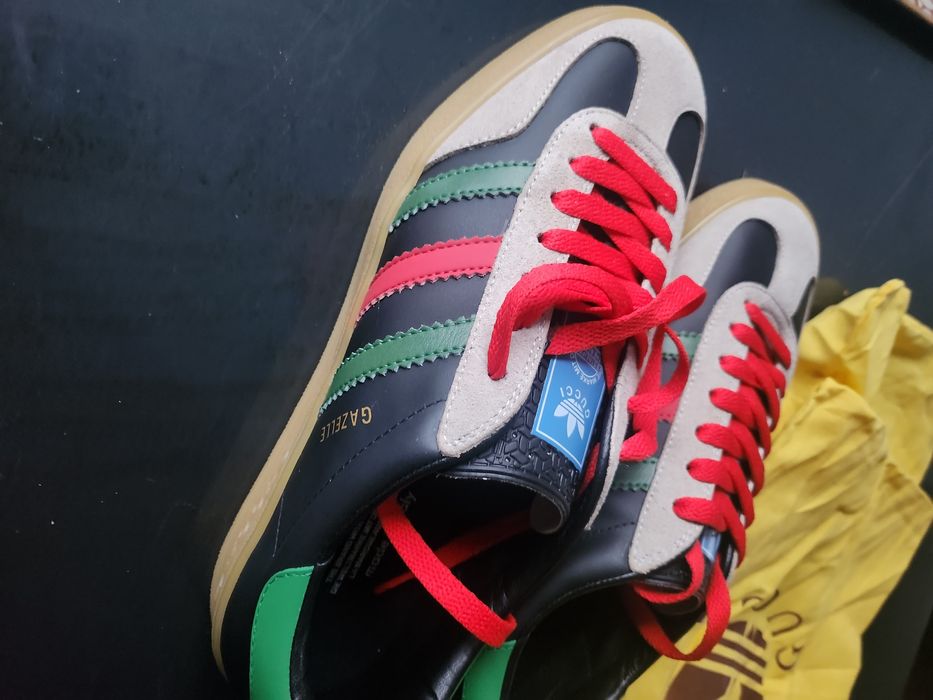 Gazelle Adidas & Gucci Black Green Red