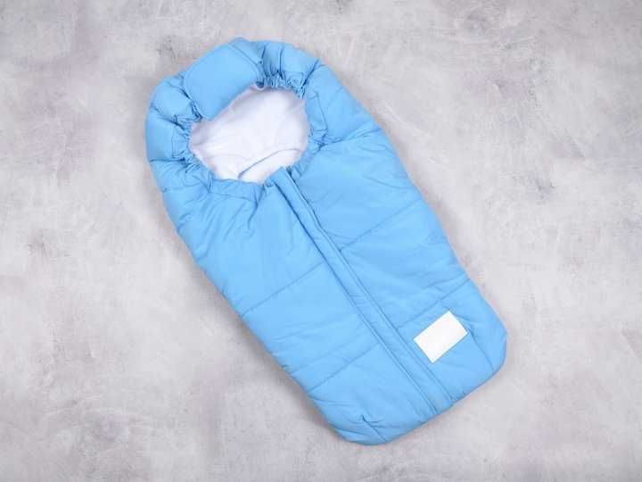 Конверт в автолюльку з прорізами для ременів "Ball" Mag Baby блакитний