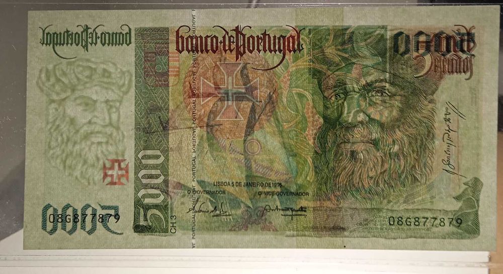 Nota 5 mil escudos 1995 Vasco da Gama NOVA - Envio Gratis