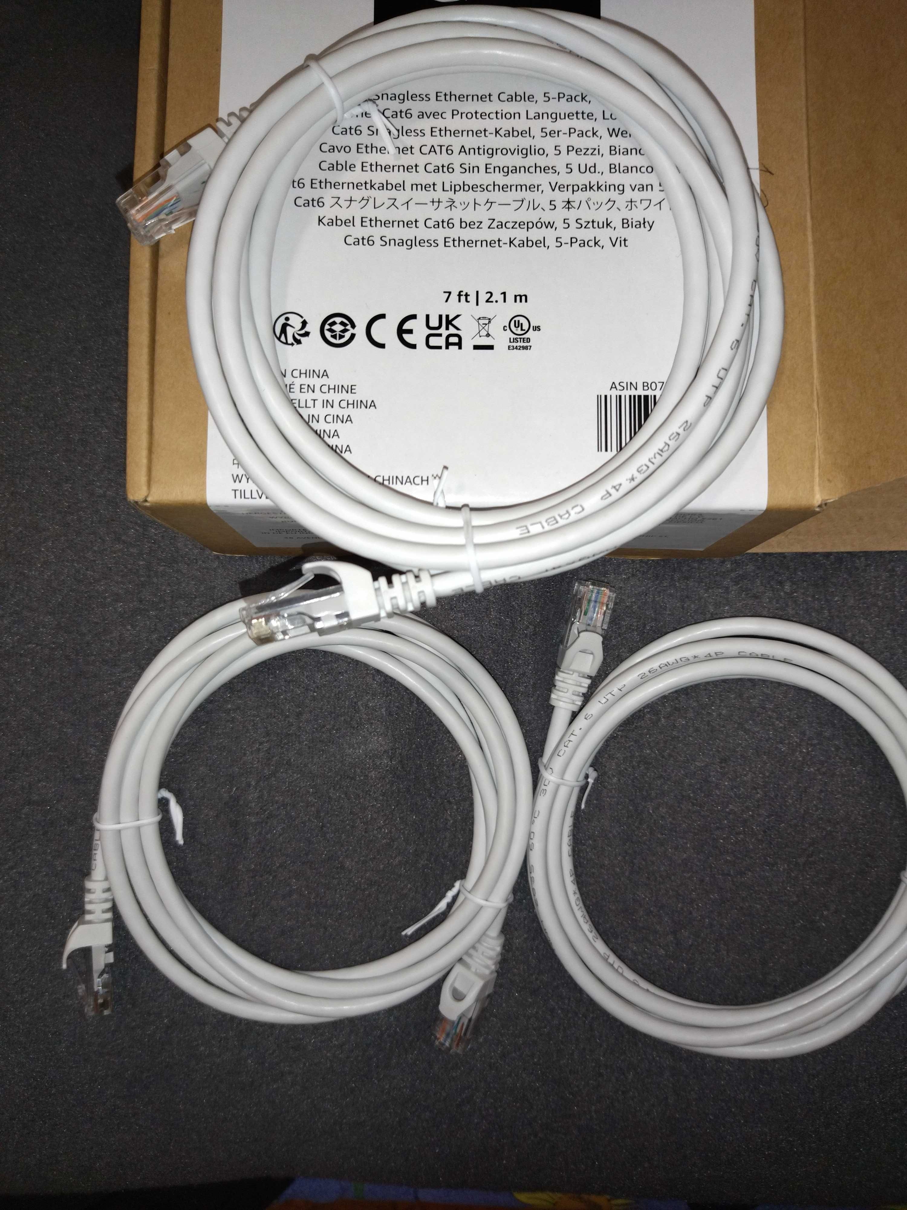 3 Cabos RJ45 - Cat6 - com 2m cada