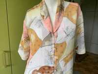 Bluzka koszulowa w ciepłych kolorach krótki rękaw roz. XXL 44
