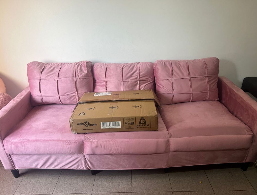 Sofa vida xl 3 lugares com apoio de pé