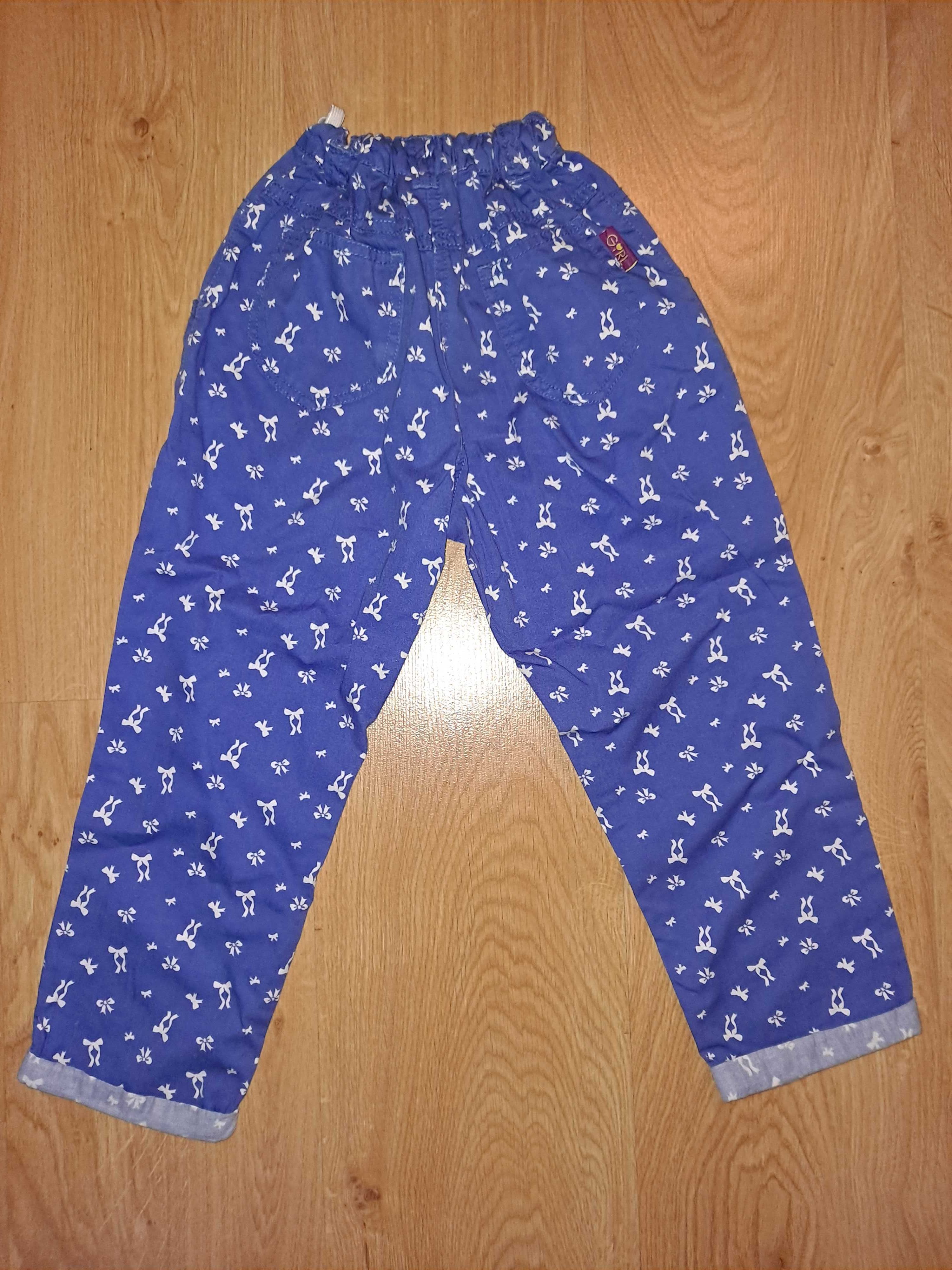 Spodnie niebieskie dla dziewczynki 122