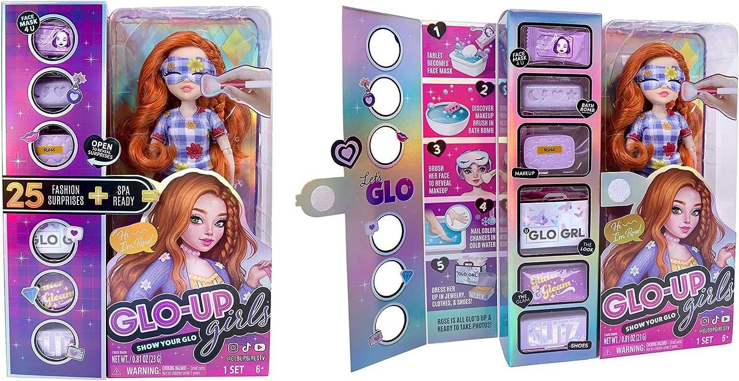 Лялька Роуз Far Out Toys GLO-UP Girls Rose Redhead із 25 сюрпризами