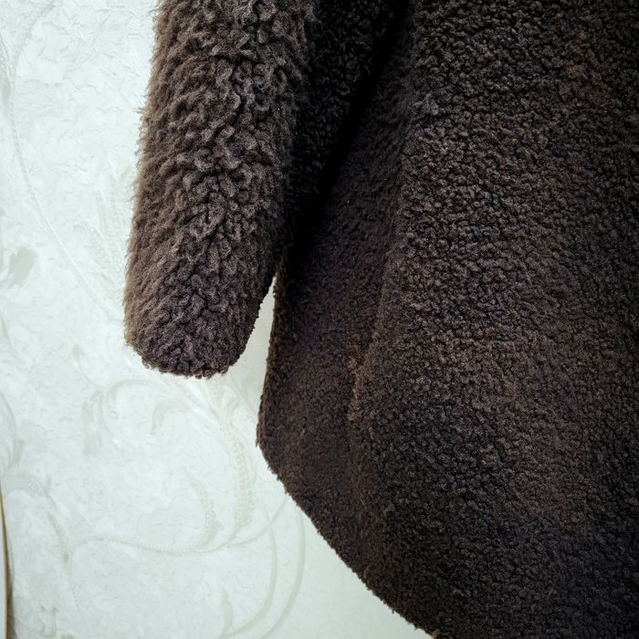 Короткая теплая женская натуральная шуба овчина полушубок Тедди L XL