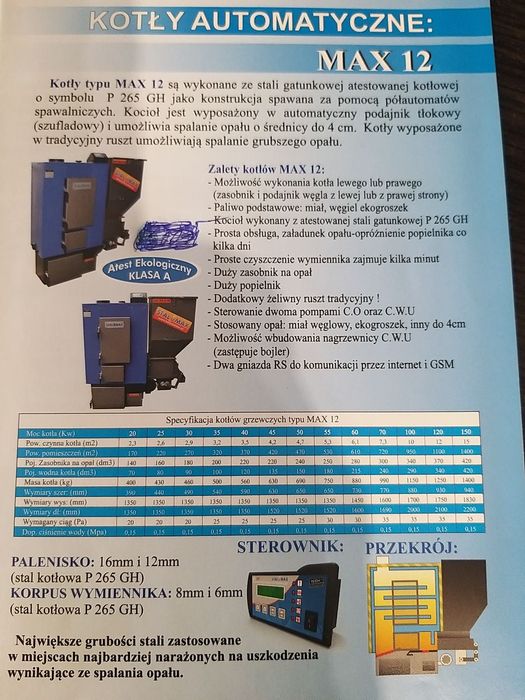 Części do pieca na eko groszek 25kw