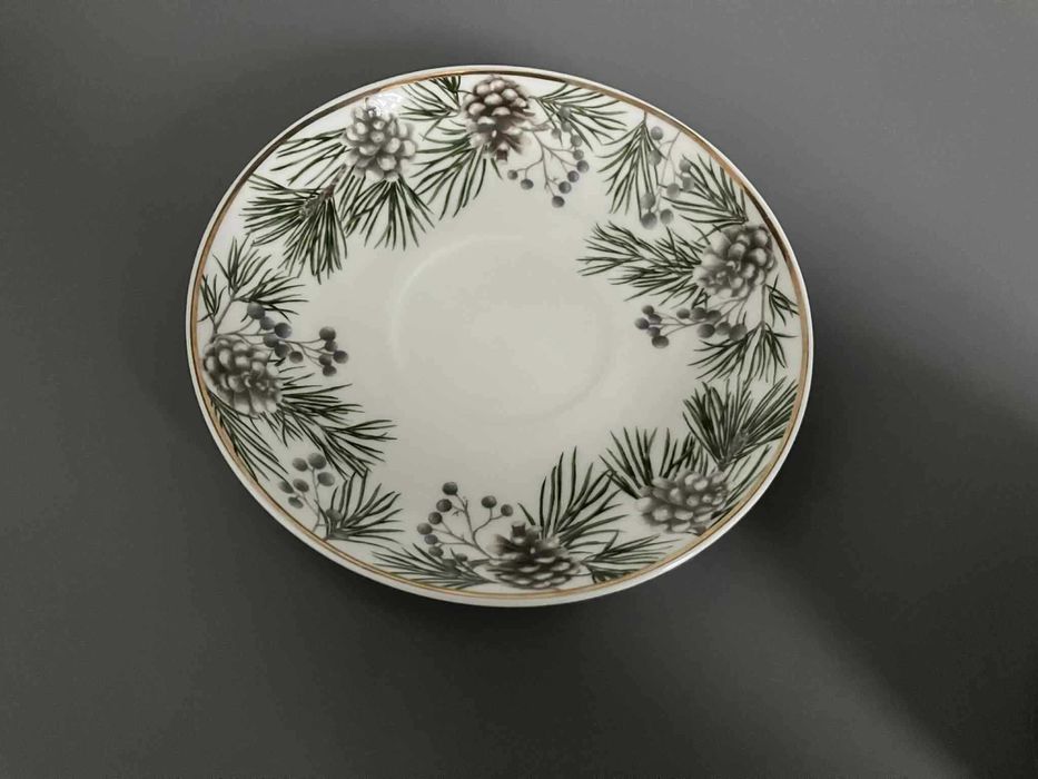 Świąteczna, urocza, unikatowa filiżanka ze spodkiem z home&you, Pinha