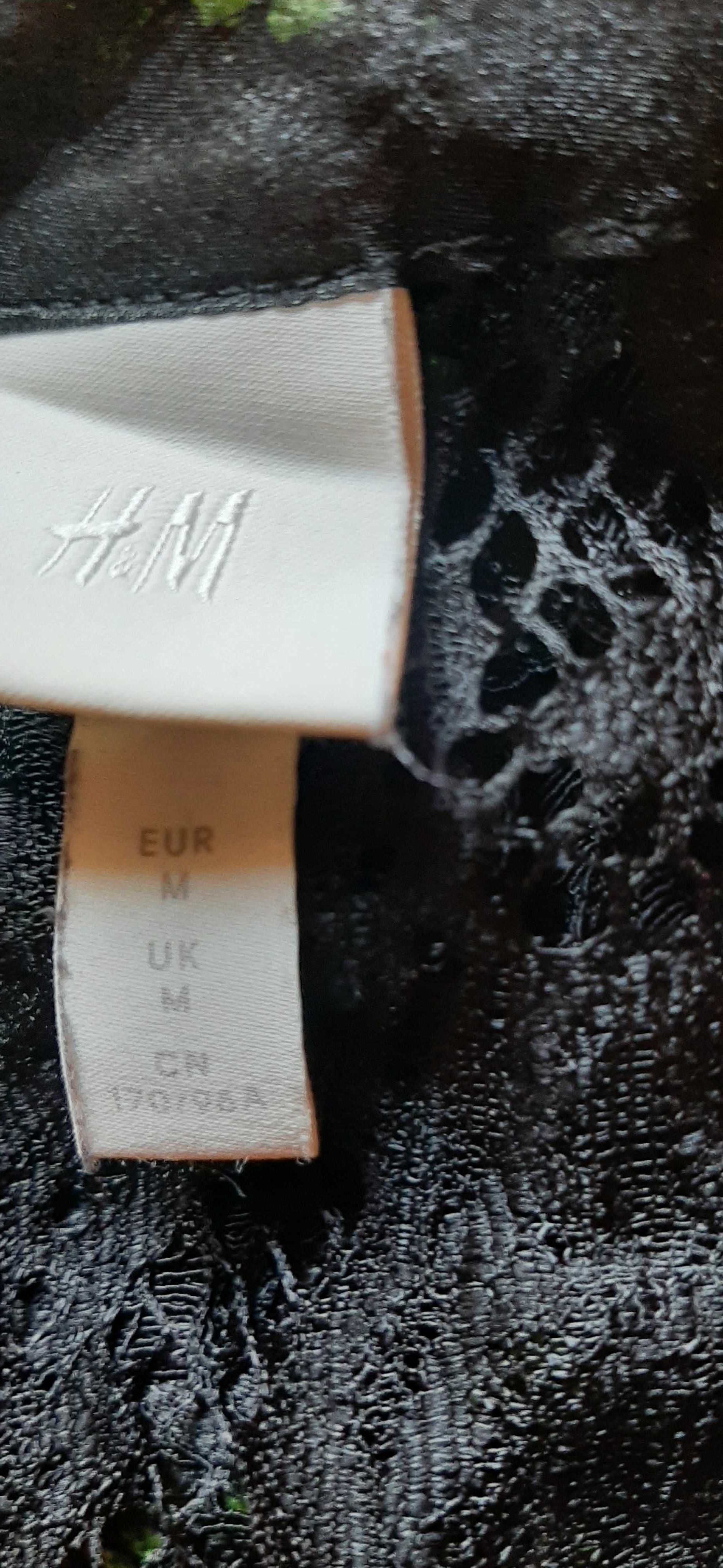 sukienka koronkowa czarna alternatywka H&M rozmiar M