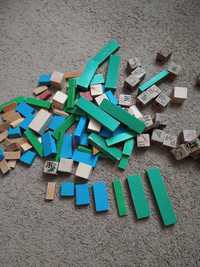 Кубики деревянные разноцветные 110 шт.