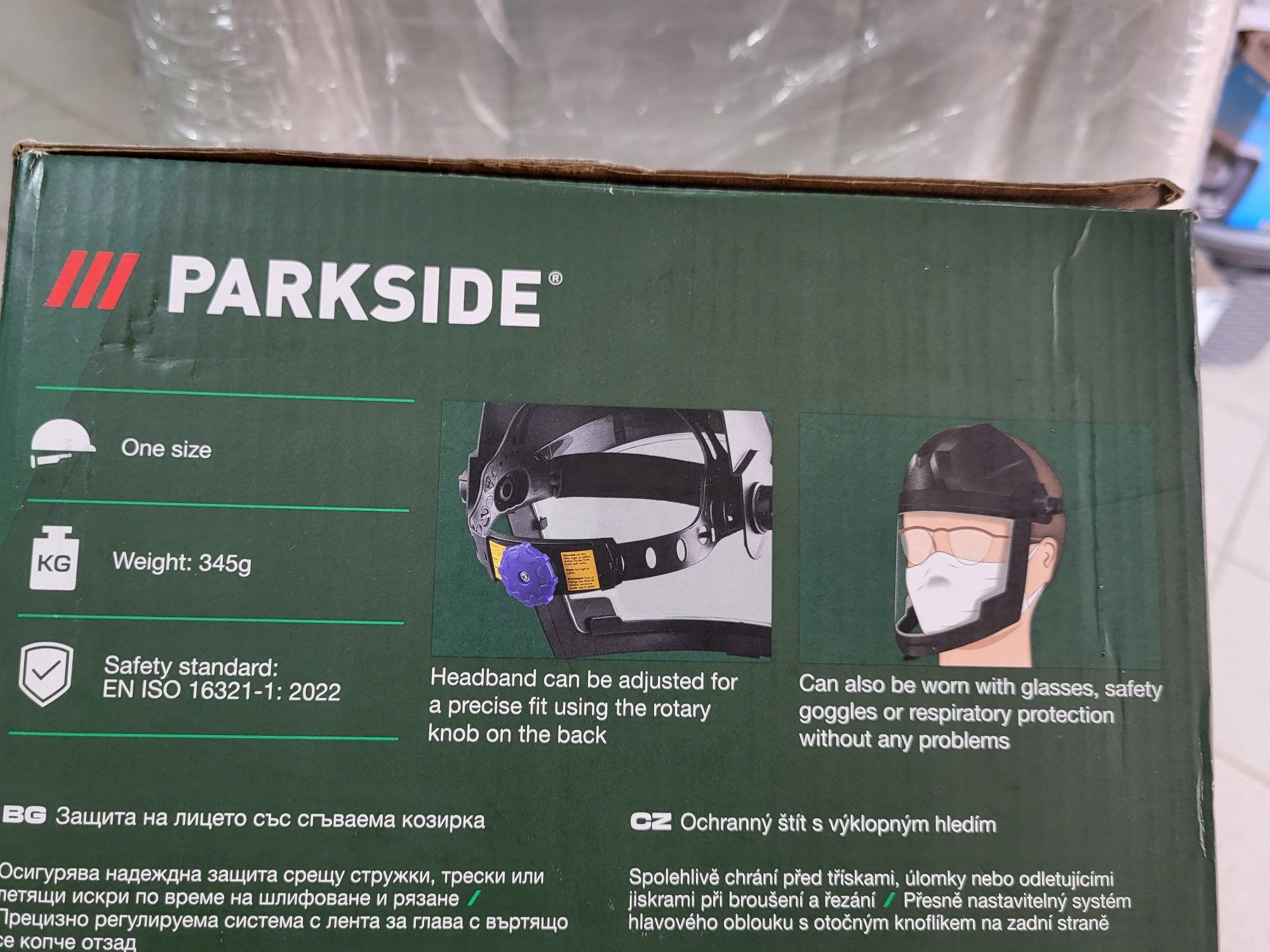 Захисна маска для обличчя з панорамним козирком Parkside PGSK A1