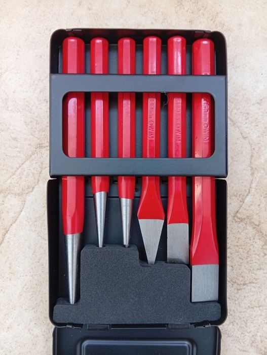 Набір ударних доліт Pawerfix, кутові ключі, Інспекційне дзеркало