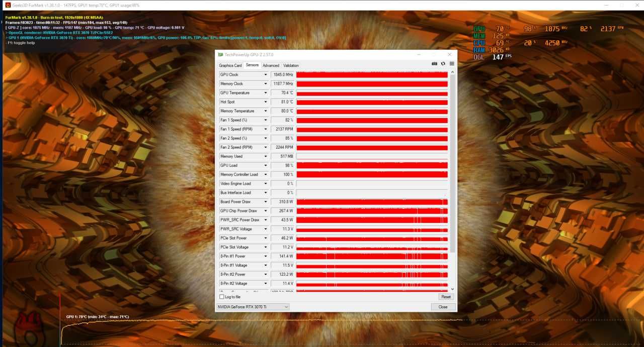 Gigabyte RTX 3070 Ti Gaming OC.