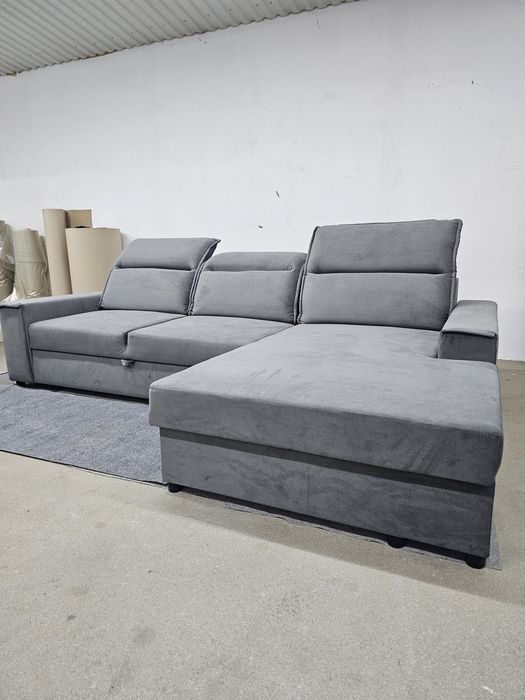 Narożnik prosto od producenta rozkładany regulowane zagłówki