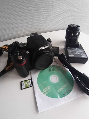 Ідеальний Nikon d5200 +18-55mm, пробіг 2 тис повний комплект.