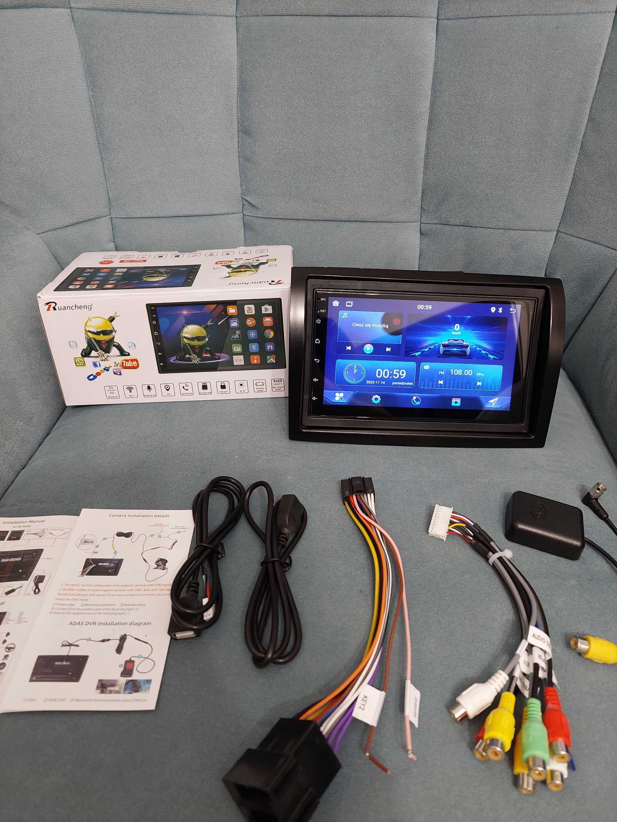 Radio Android 12  GPS WiFi CarPlay kamera Jumper Ducato Boxer