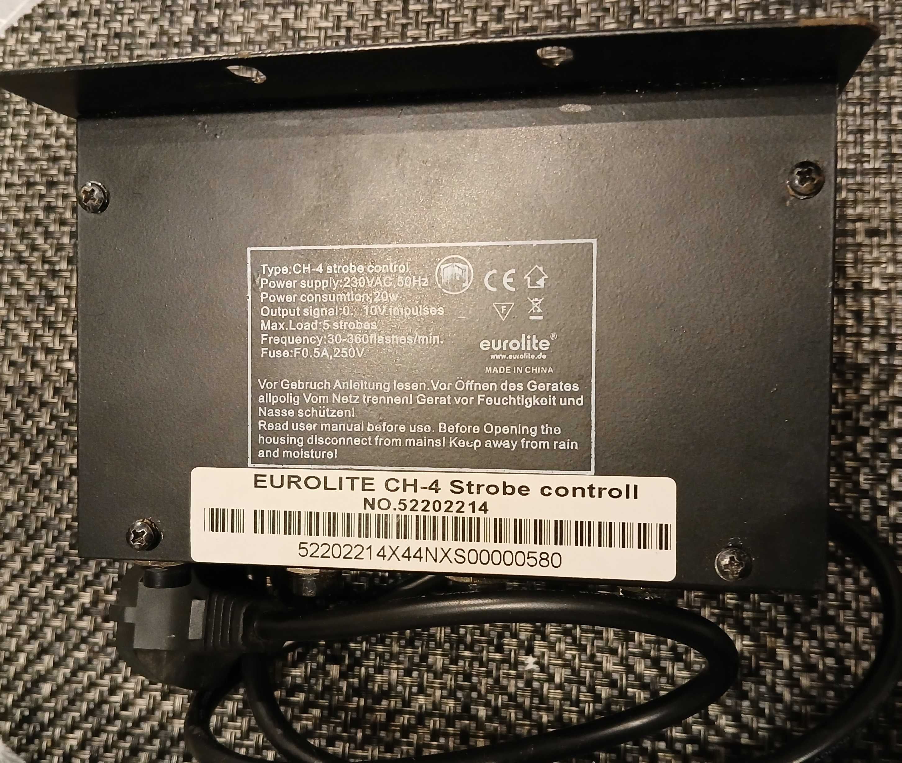 Eurolite CH-4 cztrokanałowy sterownik stroboskopów