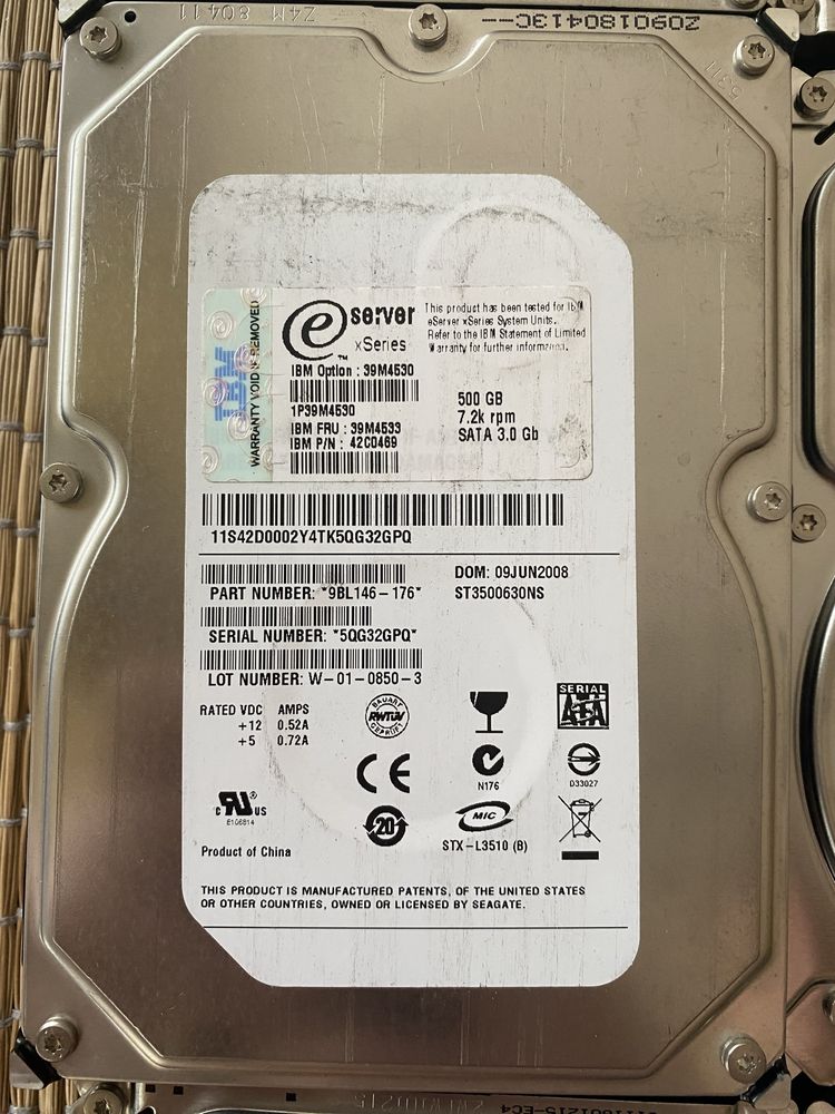 HDD 3,5" IBM 500gb sprawny