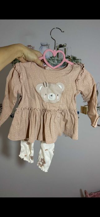 NEXT костюмчик для дівчинки — стильні лосинки і кофтинка з ведмедиком!