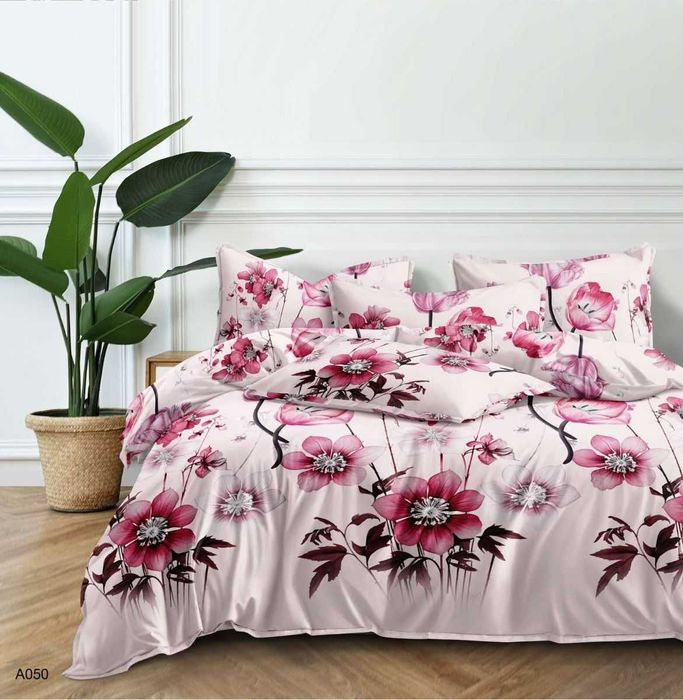 Pościel 160x200 satyna bawełniana z prześcieradłem