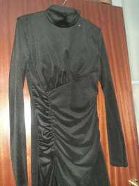 Sukienka nowa,czarna drapowania podkreślają sylwetke