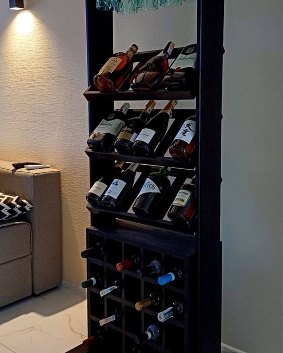 Винна стійка з натурального дерева/ барна шафа ручної роботи