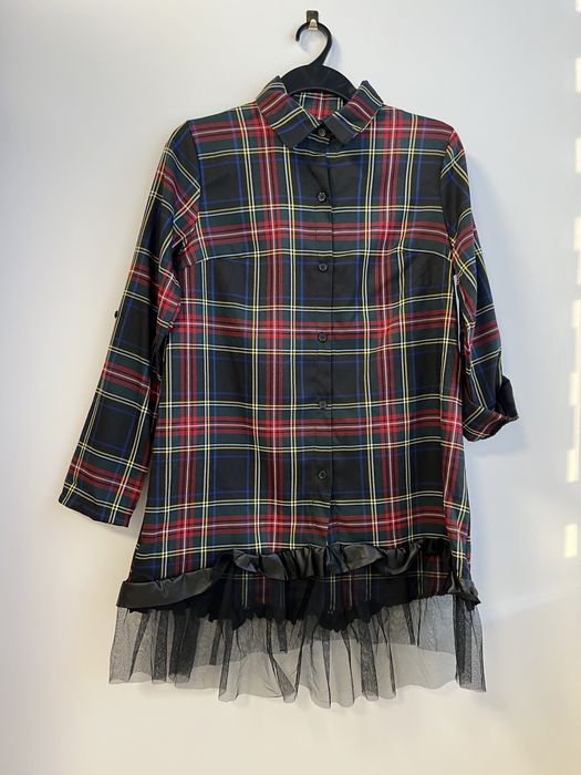 Koszula damska tunika czerwona kratka r.uniwersalny