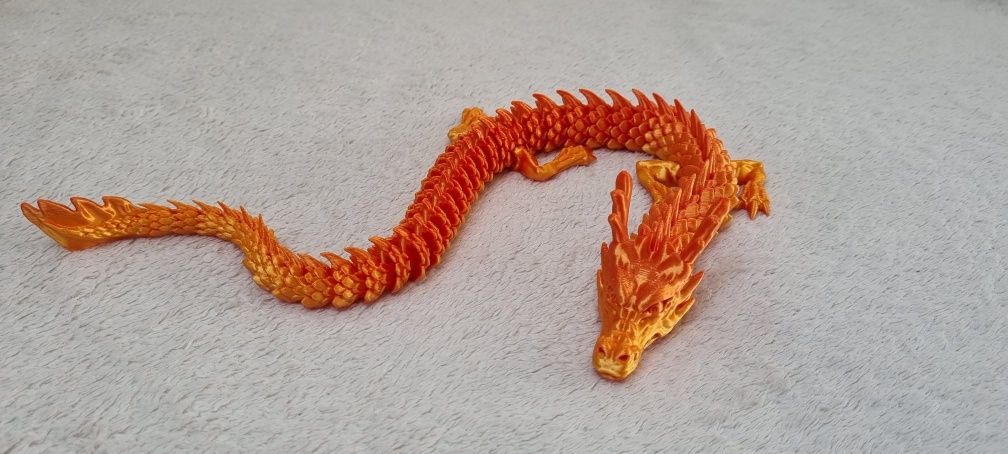 Ruchomy wielokolrowy smok,z drukarki 3d