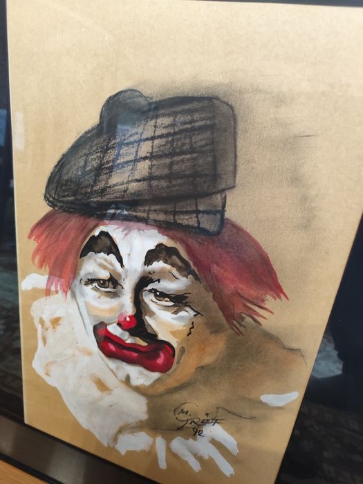 Zestaw 3 obrazów Portrety Klaunów , odbiór osobisty