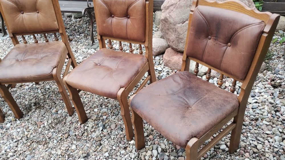 4 krzesła lite drewno