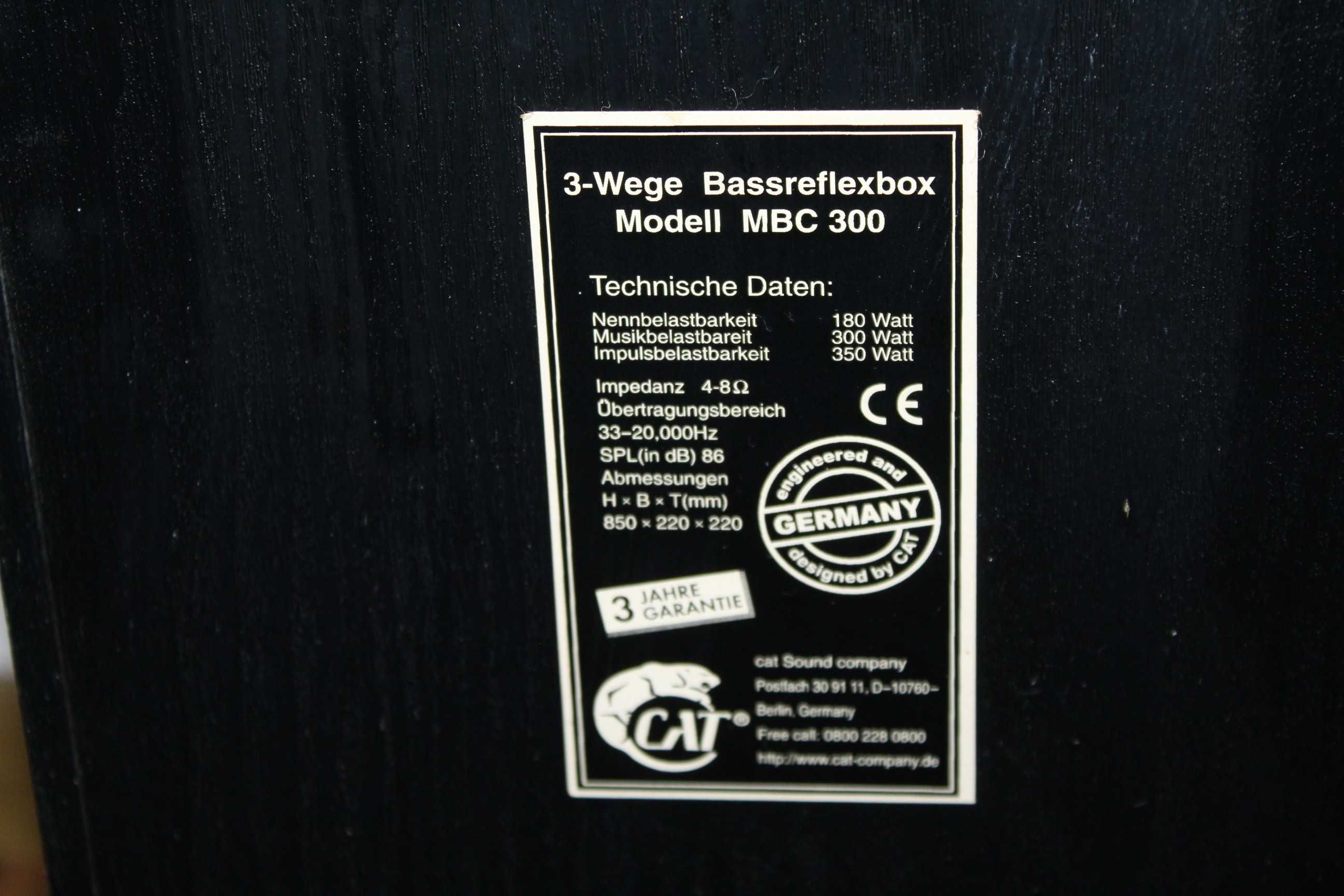 CAT Kolumny głośniki słupki 350 W 3 way bass reflex Wysyłka