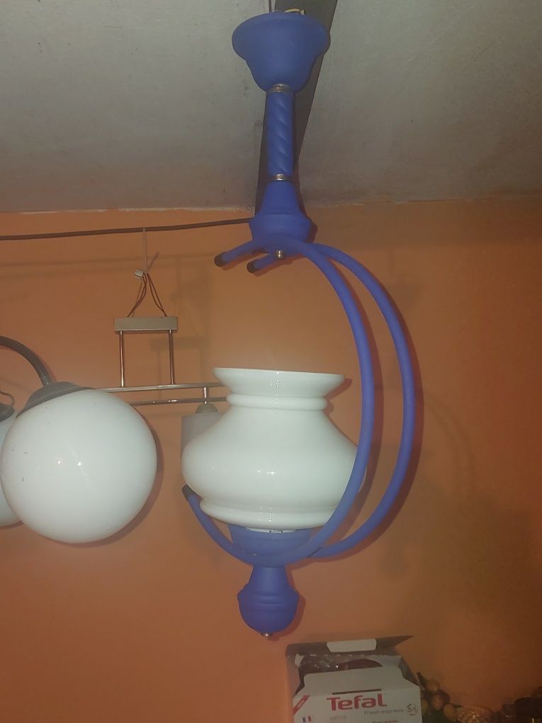Lampa wisząca pojedyńcza ,klosz PRL