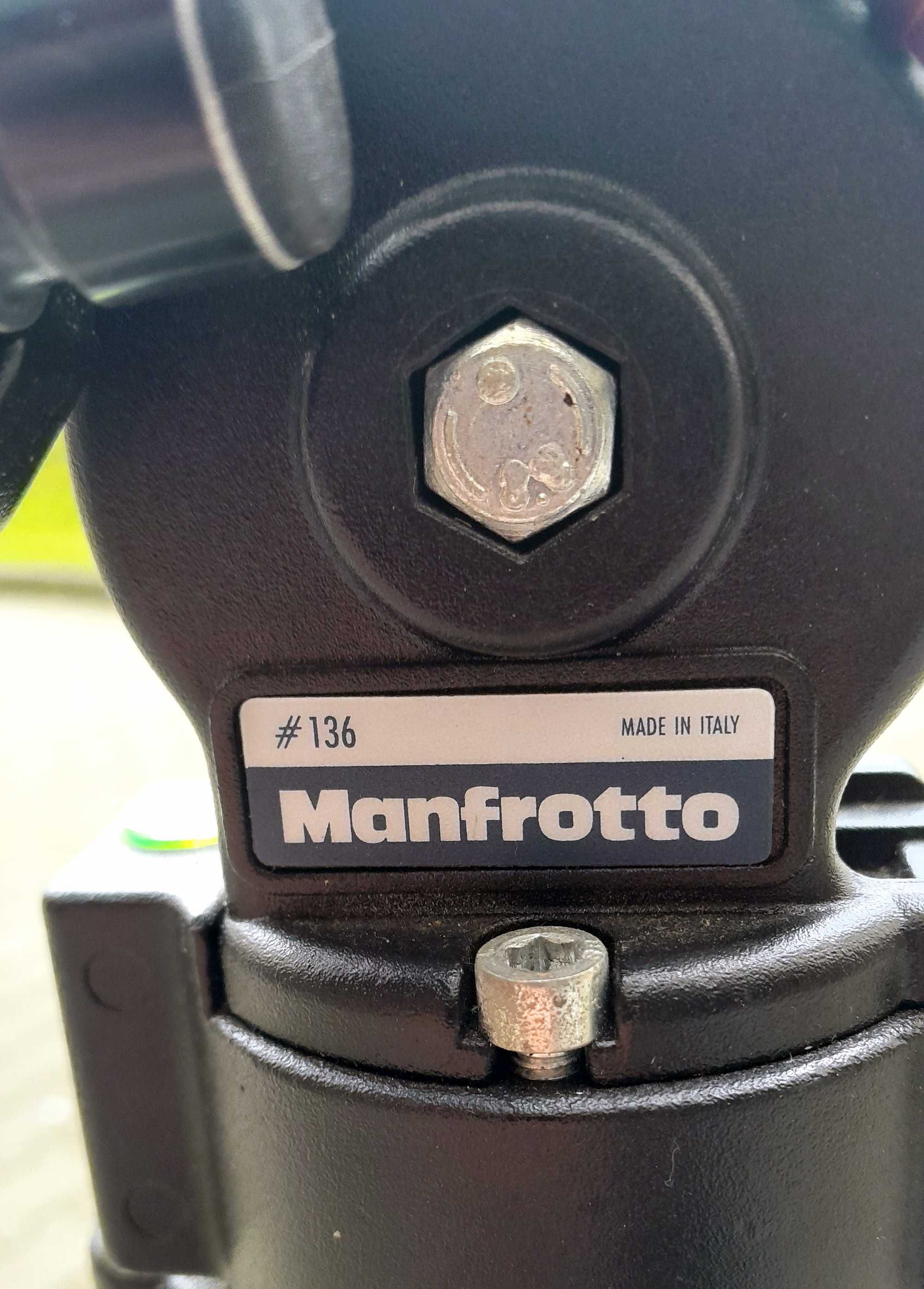 Statyw Manfrotto 028 + głowica 136 + leveling head 138