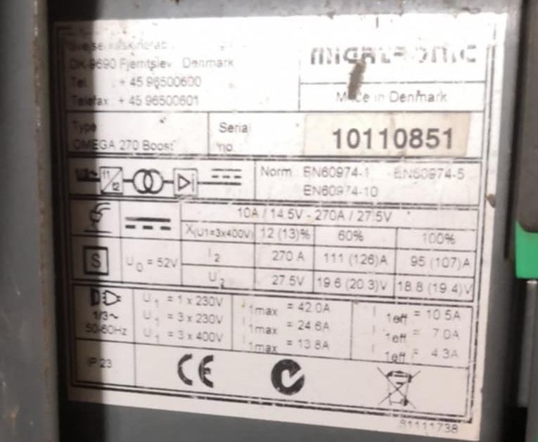 spawarka inwertorowa Migatronic Omega 270 Boost