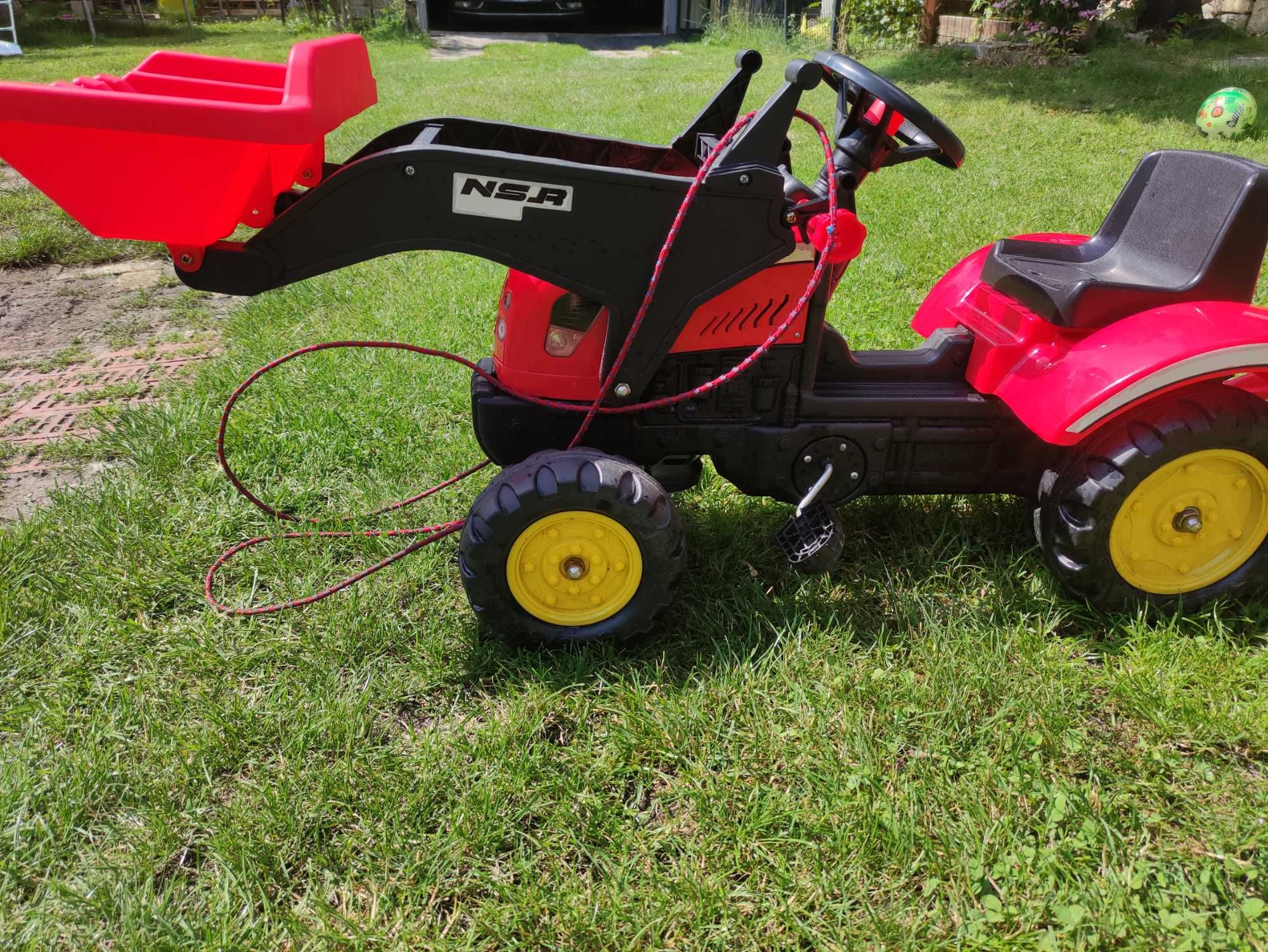 Traktor na pedały z przyczepą dla dzieci 165cm