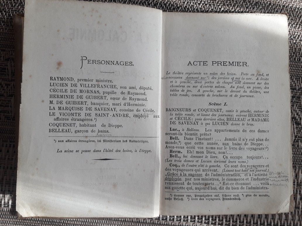 Книга Французька п'єса 1886 року