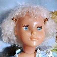 кукла СССР Наташа г.Днепропетровск (рост 76см.) волосы розовые