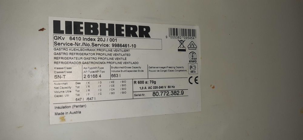 Szafa Chłodnicza Liebherr 647 ltr