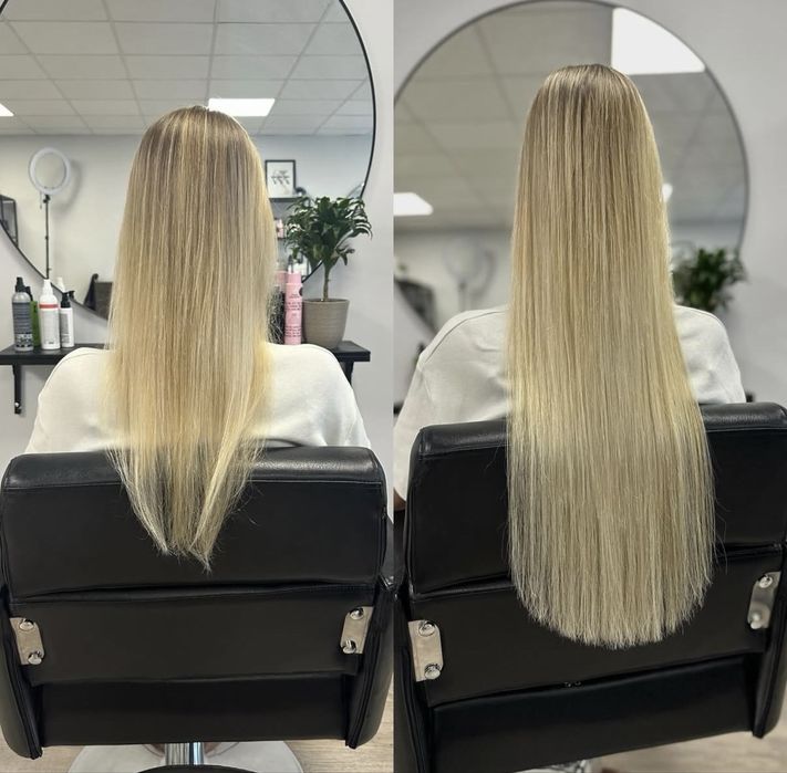 Przedłużanie zageszczanie włosow na keratyne