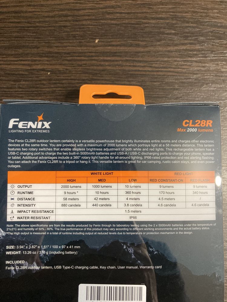 Прожектор лампа ліхтар Fenix CL28R фонарь з функцією powerbank