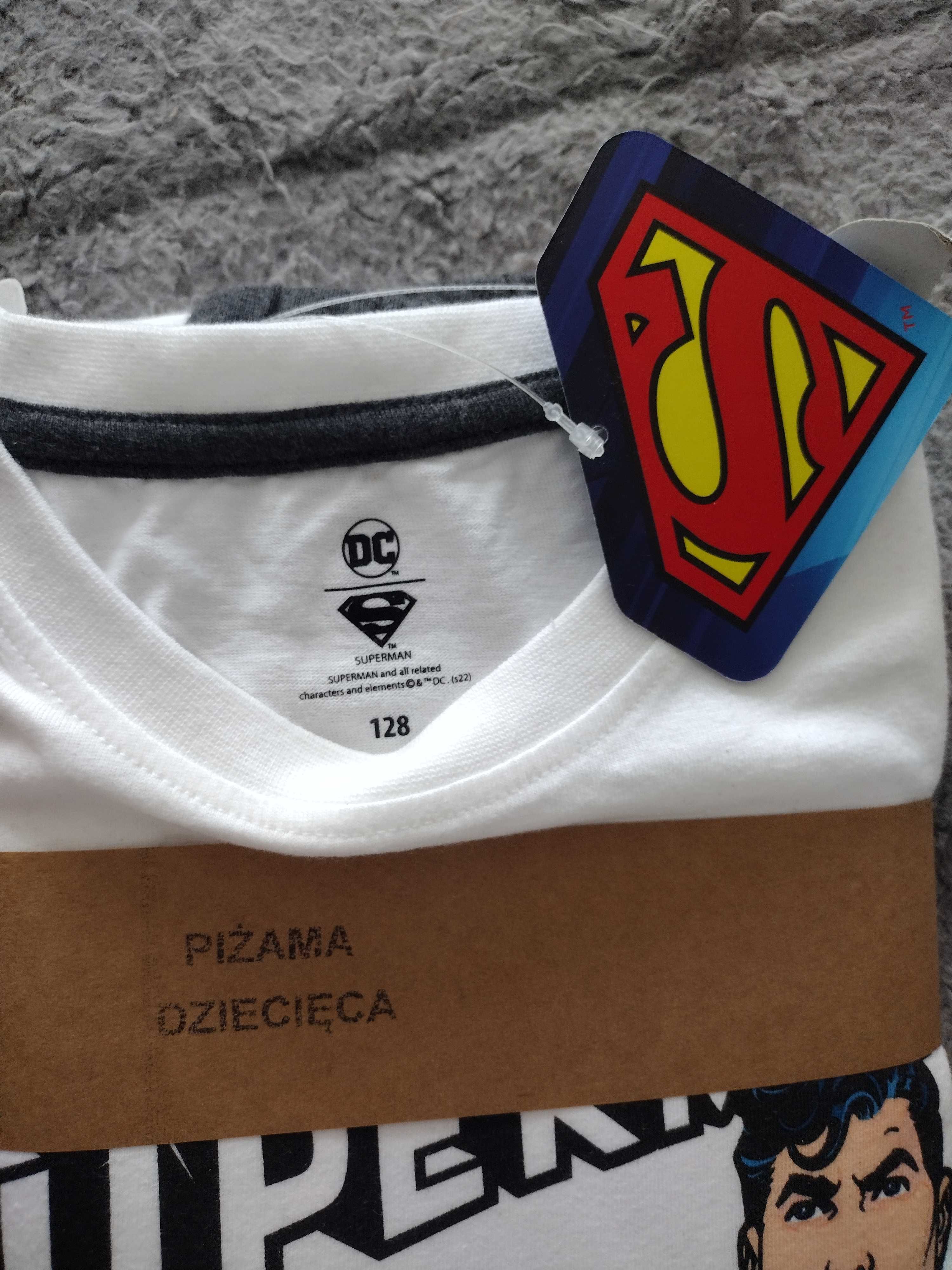 Piżama dwuczęściowa dla chłopaka 128 Superman długi rękaw bawełna