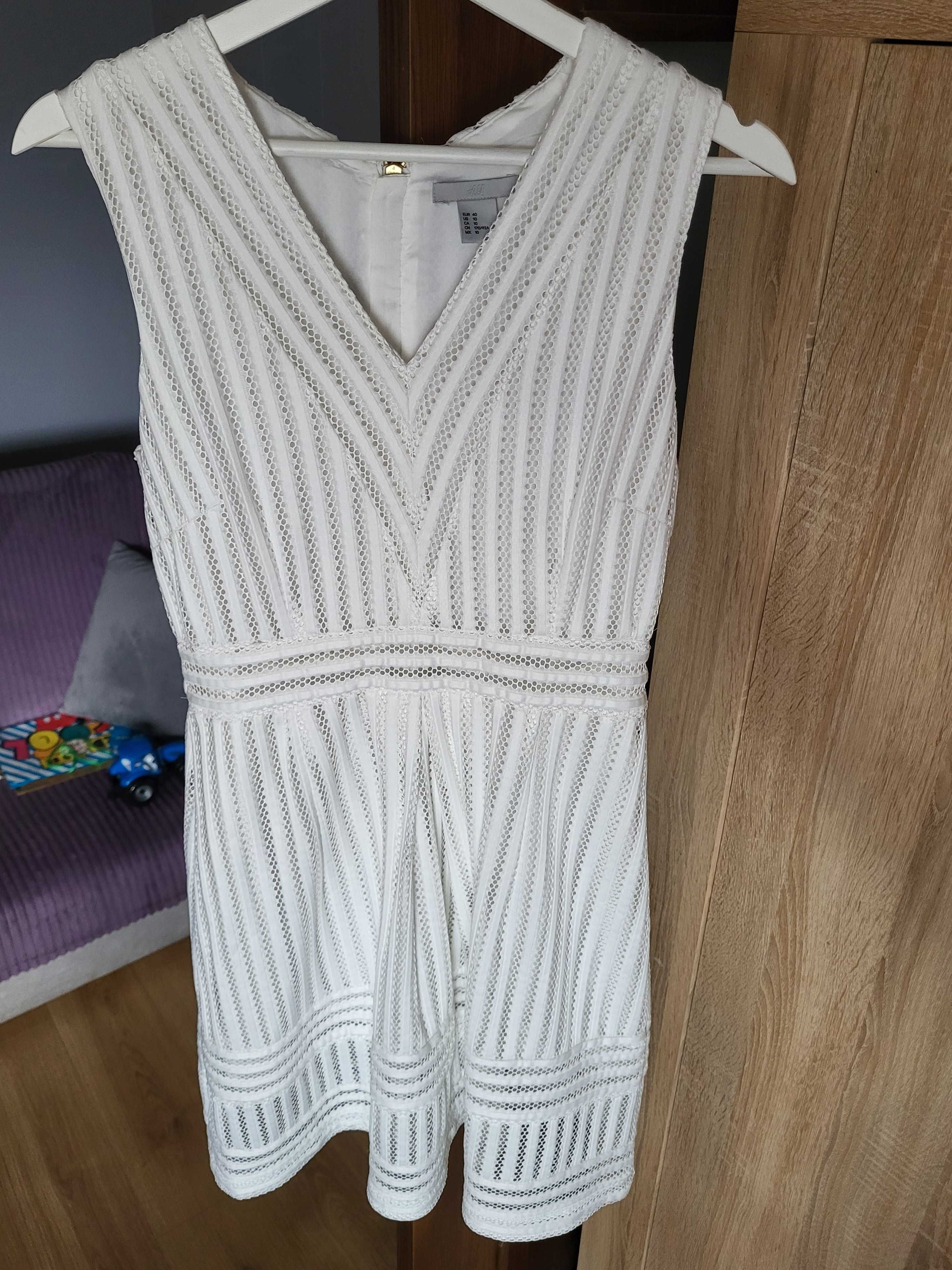 Sukienka damska Biała koronka H&M 40 M / L poprawiny wieczór panieński