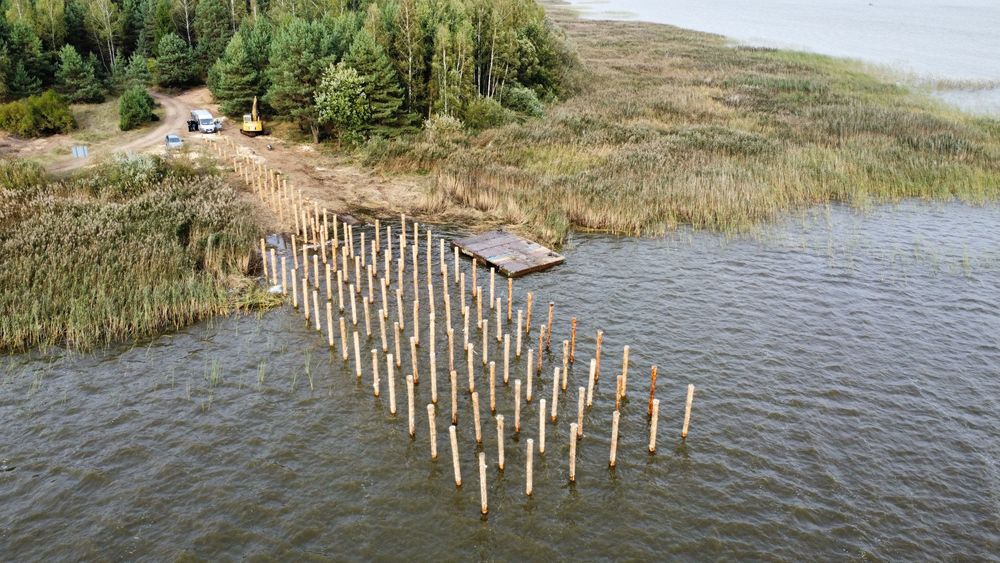 Budowa pomostów,wbijanie pali,kafar,pomosty tradycyjne,palisada
